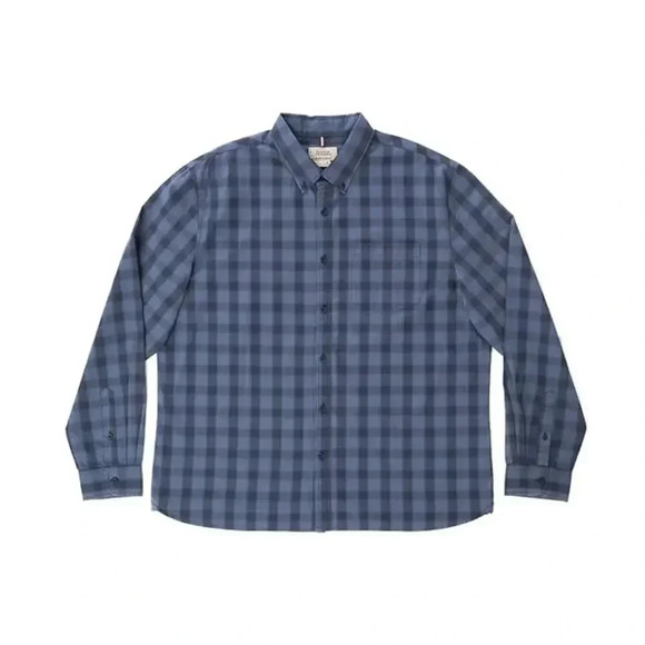Boston Traders Men's Button Down Dobby Shirt Dress Blues Size XXL - Picture 1 of 6